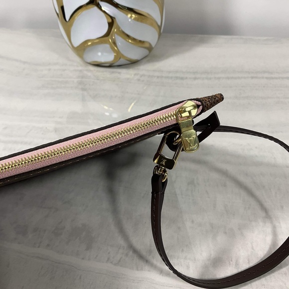 Pristine condition microchipped Louis Vuitton Neverfull MM Damier Ebene Rose - Picture 13 of 14